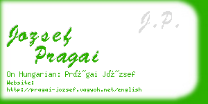 jozsef pragai business card